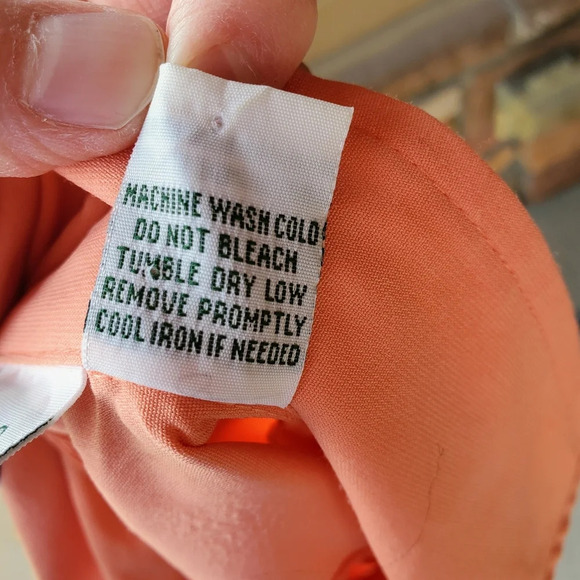 Joanna Vintage Size Small Peach Women's Buttondown - Picture 10 of 11